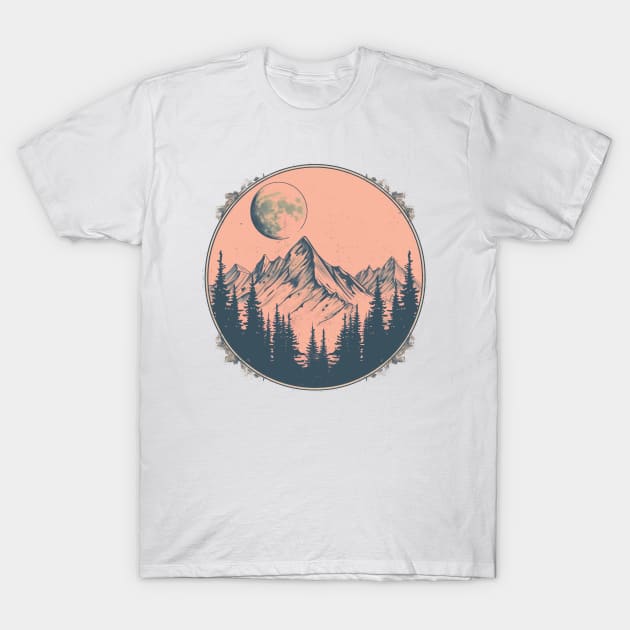 Vintage Mountain Scene T-Shirt by Curious Craze